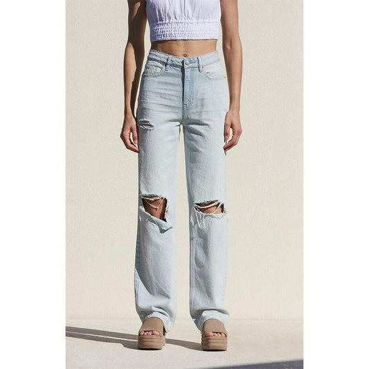 Pacsun Women's Light Indigo Ripped '90s Boyfriend Jeans