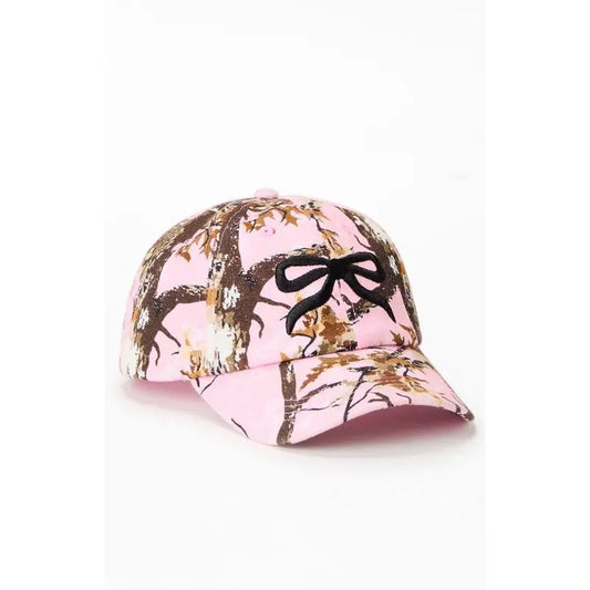 Pacsun Women's Pink Camo Bow Dad Hat