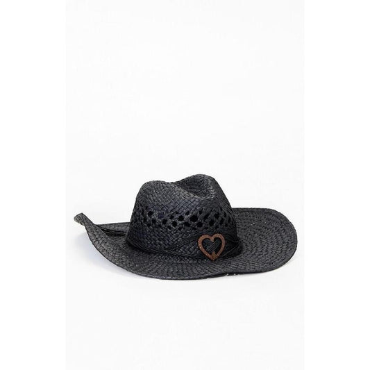 Pacsun Women's Straw Heart Cowboy Hat