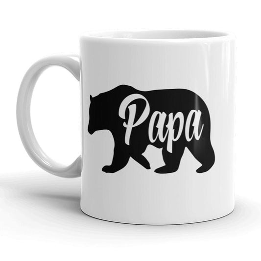Papa Bear Mug Cute Grandpa Father Coffee Cup - 11oz Funny Coffee Mugs Ceramic Printed Drinkware Cup