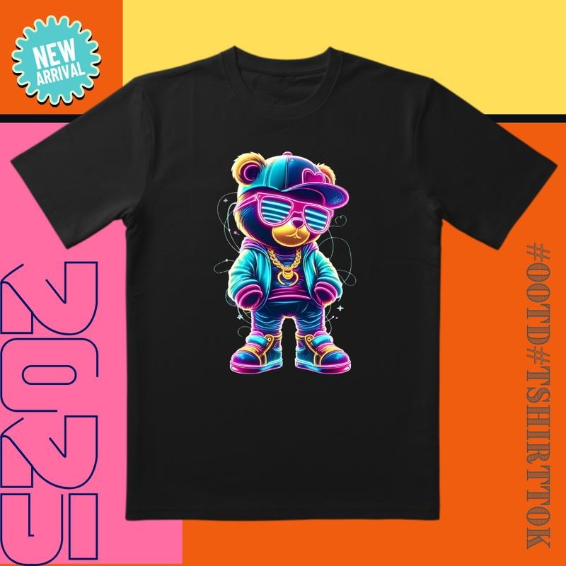 Bear Party Tee |   3D Embossed Bear Hat |   Streetwear/Date Night/Party Masterpiece