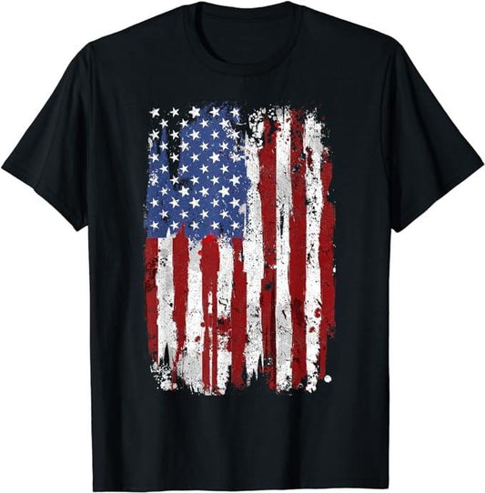 Patriotic Shirts For Men, USA Flag American Flag United States of America 4th of July T-Shirt Menswear Top Casual Cotton Fashion Basic