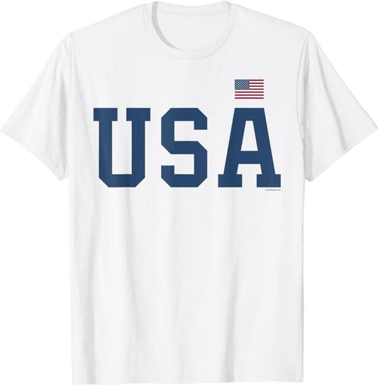 Patriotic Shirts For Men, USA Patriotic American Flag July 4th T-Shirt Menswear Casual Cotton Top Basic