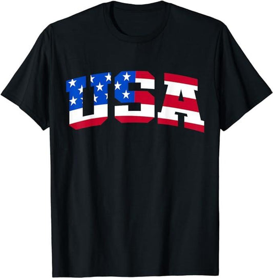Patriotic Shirts For Men, USA T-Shirt Menswear Top Casual Cotton Fashion Basic