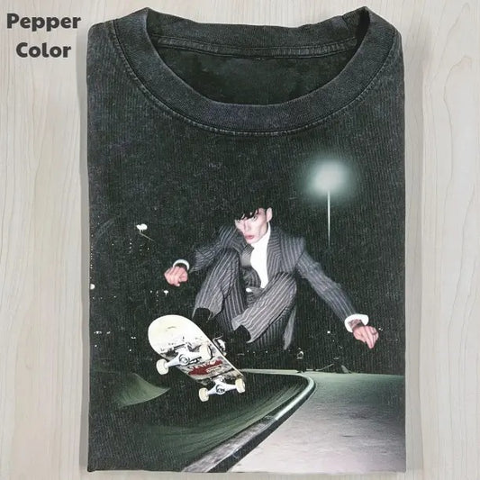Peaky Blinders Vintage Graphic Tee, Tommy Shelby Skateboarding T-Shirt, TV Series Tee, Unisex Meme Cringe Funny Shirt, Menswear Womenswear Streetwear Cotton Comfort