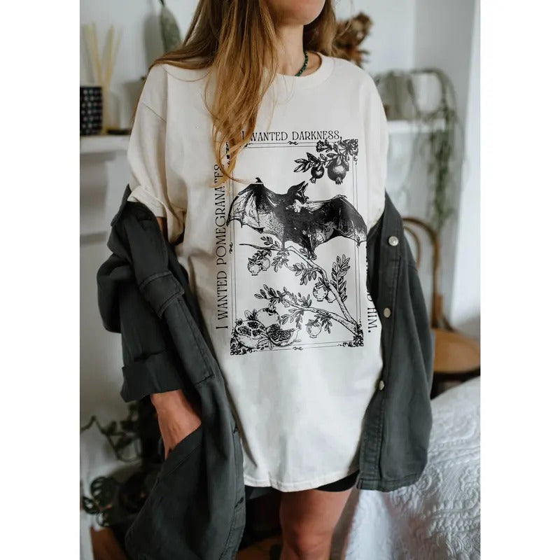 Persephone Shirt Light Academia Shirt Poet Shirt Bookish Shirt Greek Mythology Shirt Dark Academia Clothing Pomegranate Shirt Greek Myth Tee