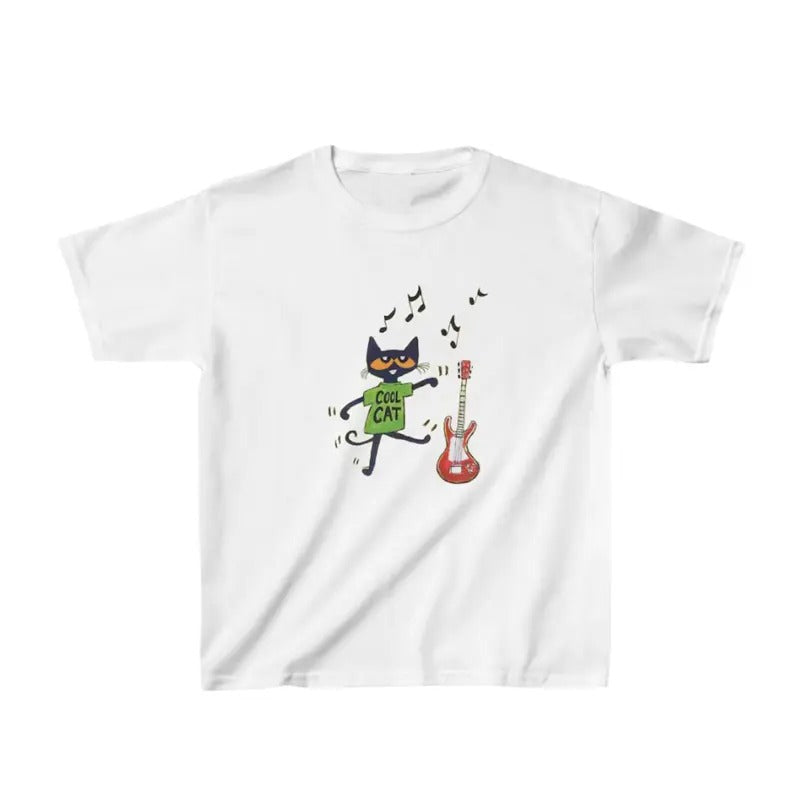 Pete the Cat Cool Cat Baby Tee  Y2K Baby Tee, 90s Baby Tee, Graphic Shirt Crop, Coquette, Vintage Design  - graphic baby tee - Womenswear