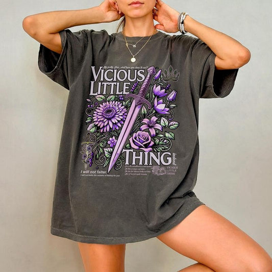 [PhillipsAmy] Vicious Little Thing Powerless Comfort Colors Shirt, Powerless Bookish Shirt, Kai Azer Paedyn Gray Shirt, Fantasy Bookish Tee