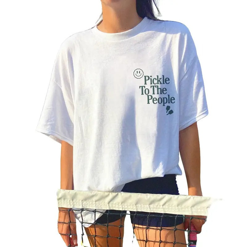 Pickleball Shirt, Cute Sports Holiday Gifts, Pickleball Themed Tee, Pickle Player Tops And Pullovers, Game Day Shirt Gift, Unisex T-Shirt, Gifts For Female Male, Short Sleeve Tee Shirt, Gifts For Birthday Mothers Day