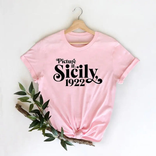 Picture It Sicily 1922 Shirt , Golden Girls Name Shirt , 80's TV Sitcom , Rose, Blanche, Dorothy, Sophia