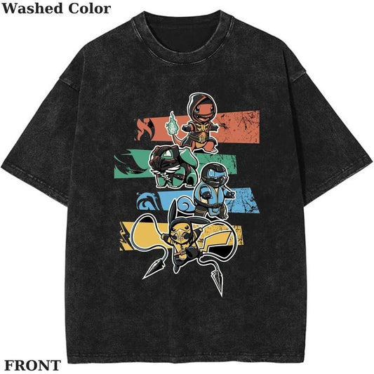 Pika Ninja - Pokémon Graphic T-Shirt, Pokemon T-Shirt, PKM Shirt, Anime Funny Shirt, Vintage Tee Streetwear Shortsleeve Printed Womenswear Top