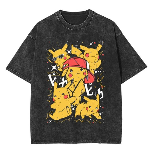 PikaChu Shirt Simple Vintage Graphic Tees, Pokemon T-Shirt, Pokemon Shirts, Pokemon Stuff, Unisex Anime Manga Shirt Top Menswear Womenswear Streetwear