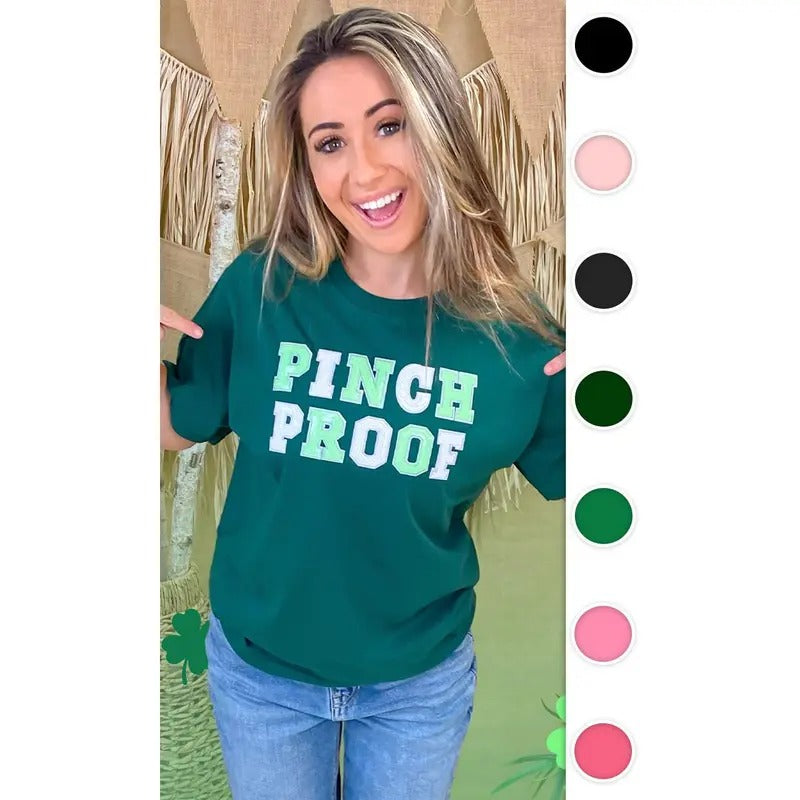 Pinch Proof St Patricks Day Sequin Graphic T-Shirt