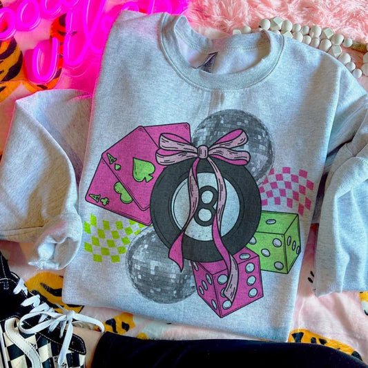 Pink Disco 8 Collage, Graphic Crewneck Sweatshirt, cowgirl outfits, western clothing, western tops outfits women, country concert outfits clothing, rodeo outfit women shirt hoodie