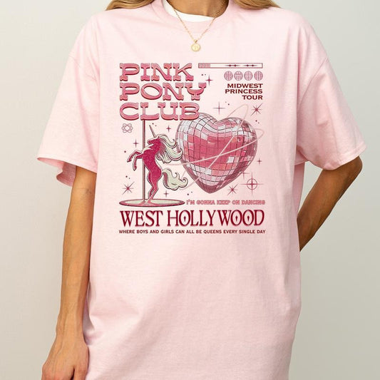 Pink Pony Club Shirt, Chappell Roan Shirt, The Midwest Princess Shirt, Pink Club T-Shirt, Pink Pony Shirt, Mother's Day Shirt, Trendy Pink Shirt, Full Size, Full Color