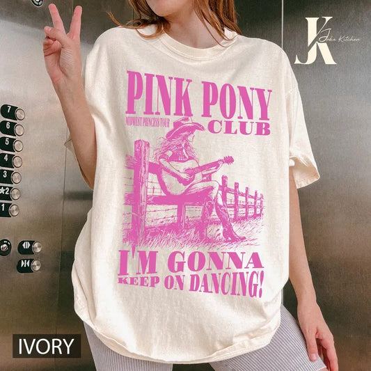 Pink Pony Club T-Shirt, Chappell Roan T-Shirt, Midwest Princess Tour, Hot To Go Shirt, Sapphic Lesbian WLW Pride Music Tee, Comfort Colors Shirt