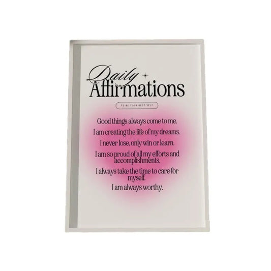 Pink Wall Art Prints, Trendy Poster Print, Girly Wall Art, Daily Affirmations Wall Decor, Bedroom Prints, Bathroom Wall Print, Poster Prints No Frame, Gifts For Bestie Art Prints, Wall Art Home Decor, Big Wall Art, Gifts For Birthday Landscape Photo