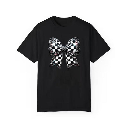 Plaid Coquette Bow Shirt, Coquette Checkered Bow Shirt, Fall Shirt, Retro Checkered Bow Shirt, Girly Fall Shirt