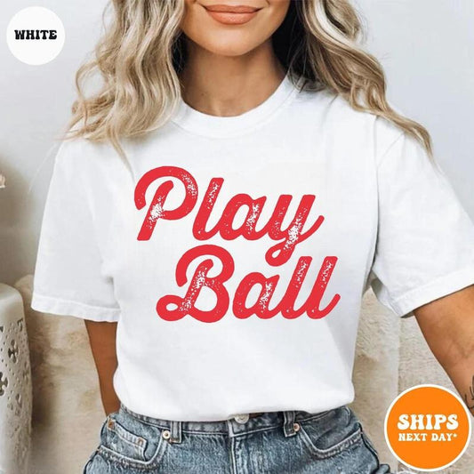 Play Ball T-shirt | Game Day sweatshirt| Baseball Game Fan hoodie| Baseball Shirt for Women | Game Day Shirt | Sporty Mom | Softball Shirt