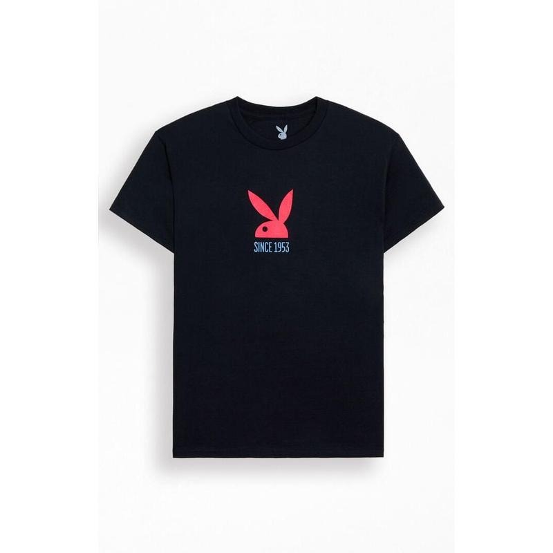 Playboy Men's By PacSun Half Bunny Logo T-Shirt - Multicolor