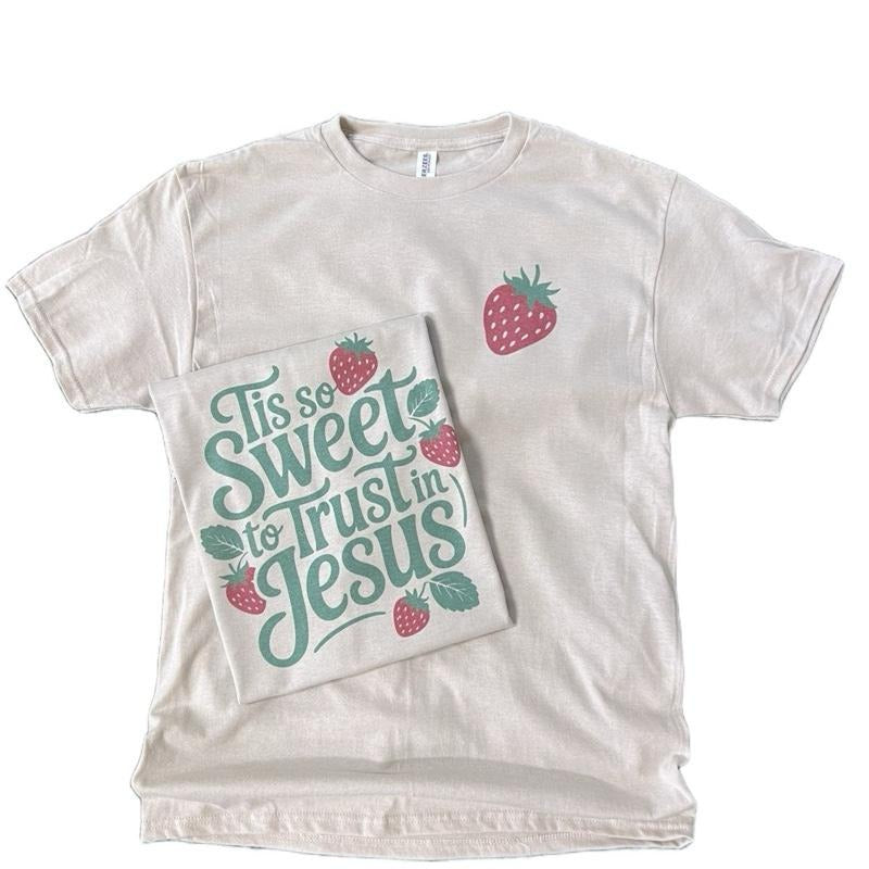 Pocket Print - Tis So Sweet to Trust in Jesus - Christian Shirt