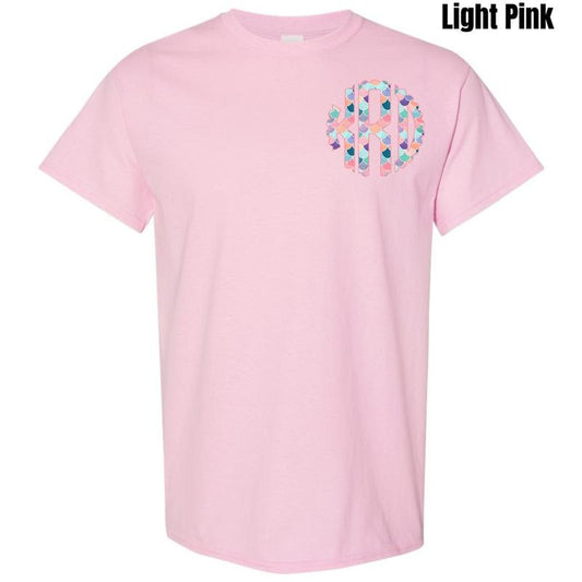 Pocket Size - Mermaid Monogram Gildan Short Sleeve T-Shirt 'NLB'