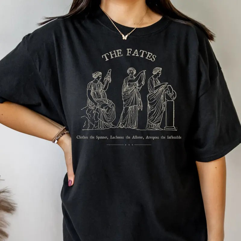 Poet Shirt The Fates Shirt Moirai Greek Goddess Greek Mythology Shirt Dark Academia Clothing Literature Shirt Ancient Greece Artsy Aesthetic
