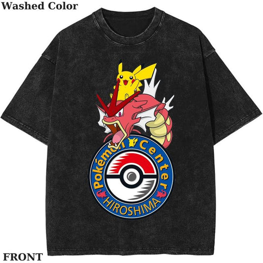 Pokémon Center Hiroshima Graphic T-Shirt, Pokemon T-Shirt, PKM Shirt, Anime Funny Shirt, Vintage Tee Streetwear Shortsleeve Printed Womenswear Top