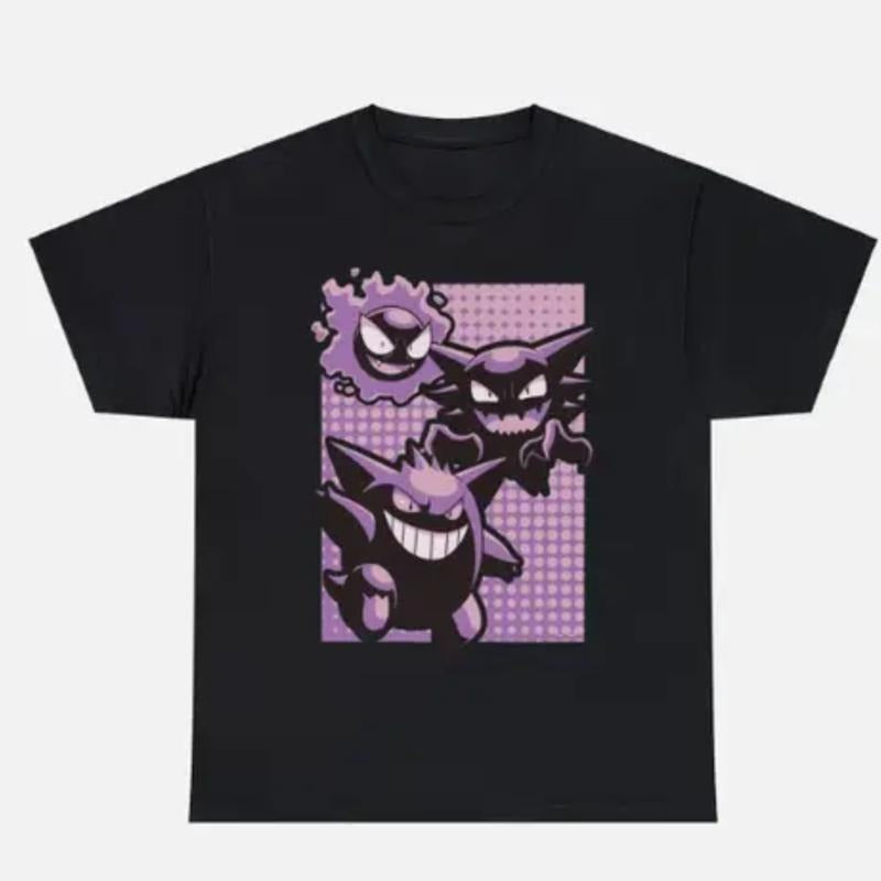 Pokemon Gengar Metal Gaming Tee Unisex Basic T-Shirt, Gengar Shirt Fan Gifts,  Manga Shirt, Pokemon for fan, Gift for him for her Menswear Top