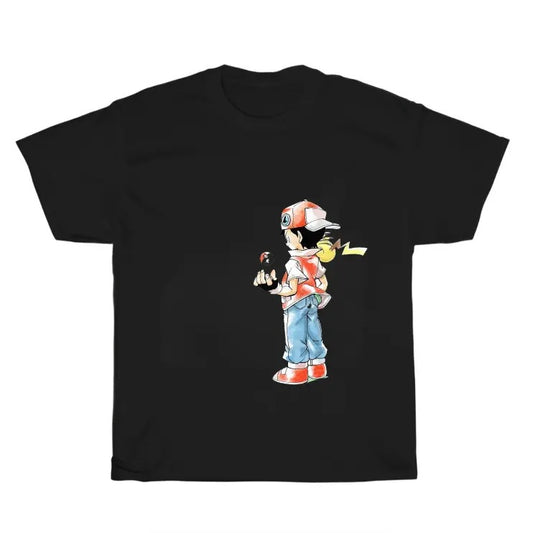 Pokemon Parody Turquoise Blue Baby's T-shirt - Pikachu and Ash Ketchum (Funny Pokemon Parody - High Quality T-shirt) Womenswear Top