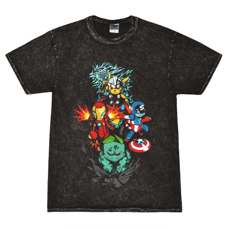 Pokemon Shirt, PKM Shirt, Anime Shirt, pikachu, Bulbasaur, Funny Graphic T-shirt Streetwear Printed Shortsleeve