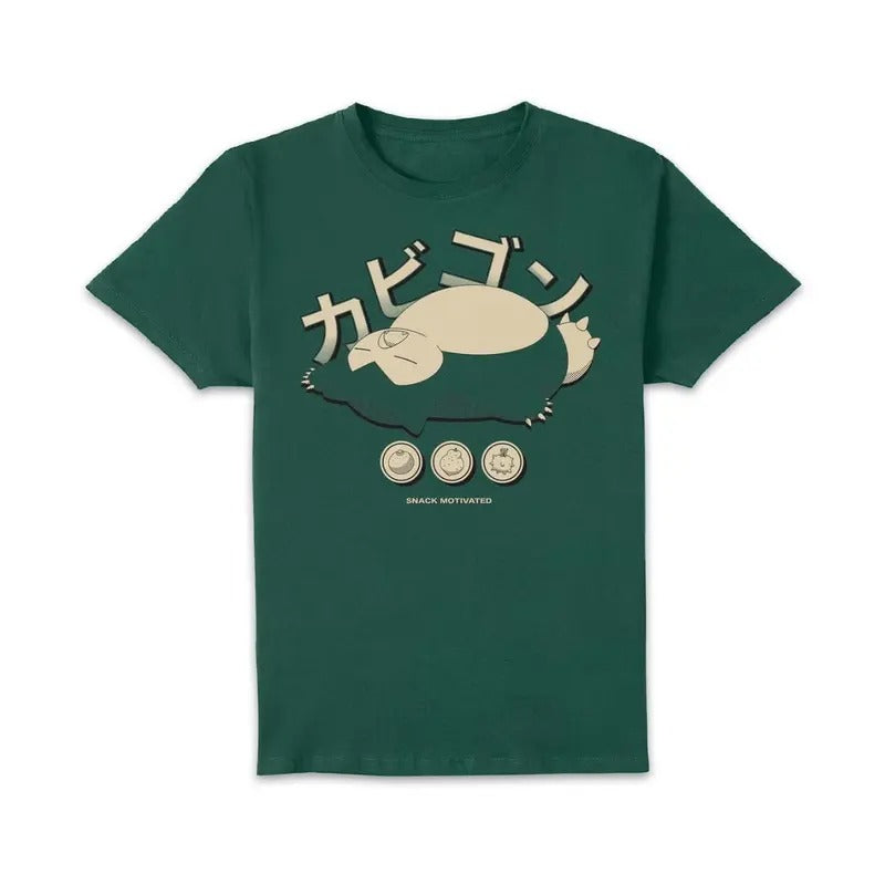 Pokemon Snorlax Relaxation T-Shirt,  Pokemon T Shirt, Anime T Shirt, Anime Pokemon T-Shirt, Anime Merch, Gift for Fan, Gift for Him, Gift for Her Menswear Top Underwear Tshirt