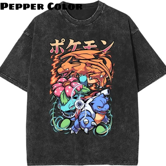 Pokemon T-Shirt, Squirtle Shirt, Charizard T-Shirt, Pokemon Shirt, Anime Shirt, Gift For Friends, Gift for fan, Menswear Womenswear Streetwear