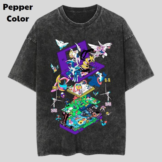 Pokemon Vintage Graphic Tees, Gaming V4 T-Shirt, Pokemon Anime Shirt, Unisex Gym T-Shirt, Gift For Men Women, Menswear Womenswear Streetwear