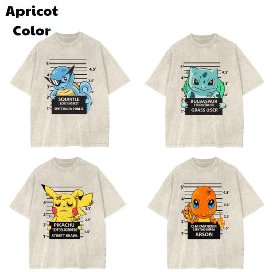 Pokemon Vintage Tees, Mugshot T-Shirt, Pokemon Graphic Tees, Funny Pokemon Shirt, Unisex Anime Shirt, Menswear Womenswear Streetwear