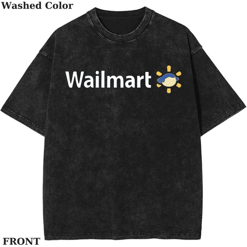 Pokemon Wailmart Graphic T-Shirt, Pokemon T-Shirt, PKM Shirt, Anime Funny Shirt, Vintage Tee Streetwear Shortsleeve Printed Womenswear Top