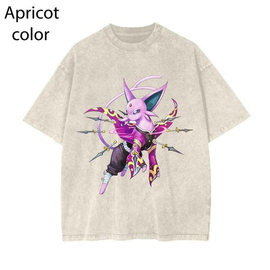 Pokemon X Demon Slayer T-shirt, Eevee Shirt, Pokemon Shirt Graphic Tee, PKM Shirt, Anime Shirt, vintage T-shirt Womenswear Cotton Top