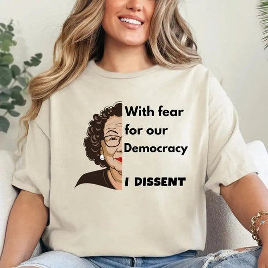 Political Activism Shirt, Humorous Quotes Tee, Justice For Democracy Gift, Feminist Political T Shirt, Rbg Dissent Shirt, Unisex Short Sleeve Tee Shirt Top Womenswear