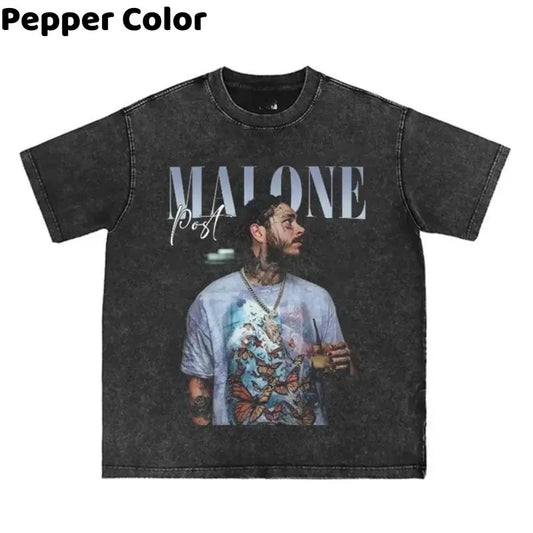 Post Malone Rap Tee, Post Malone Music Rap Vintage Graphic Shirt, Posty Tour Shirt, Bootleg Inspired Concert Fan Gift, Gift for her, Gift for him Menswear Top Underwear Streetwear Tshirt Crewneck Tropical Shortsleeve
