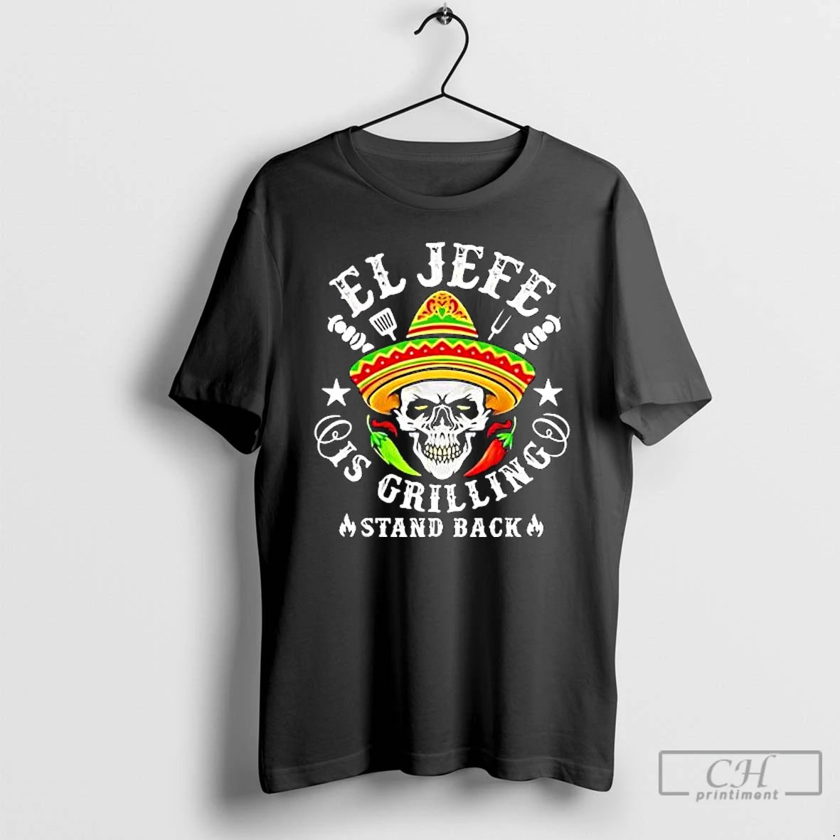 Premium Big Mexican Outfits Guys El Jefe Is Grilling Stand Back T-Shirts, Hoodie, Sweatshirt | FreshTeex.com