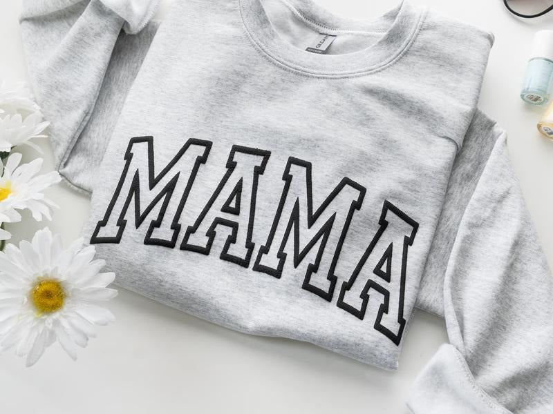 Puff Sweatshirt, Varsity Letters, Mama Sweatshirt, Mothers Day Gift, Cool Mom, First Mothers Day Gift, Mom Life Shirt, New Mom Gift, Mama Casual Fabric