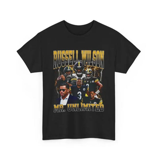 R.u.s.sell W.i.l.son Mr. Unlimited VTG Retro Y2K WWE Football Style Tee T Shirt