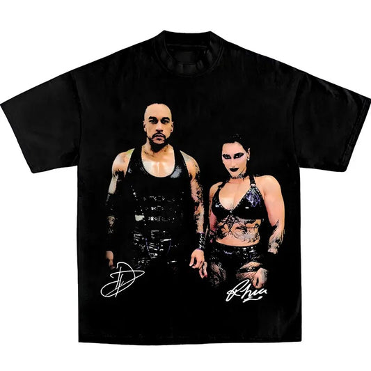RHEA RIPLEY & DAMIAN 2025 Shirt, Wrestling Tee, WWE Tee, Wrestling Gift, Sports Shirt, Workout T-shirt Streetwear For WWE Fans