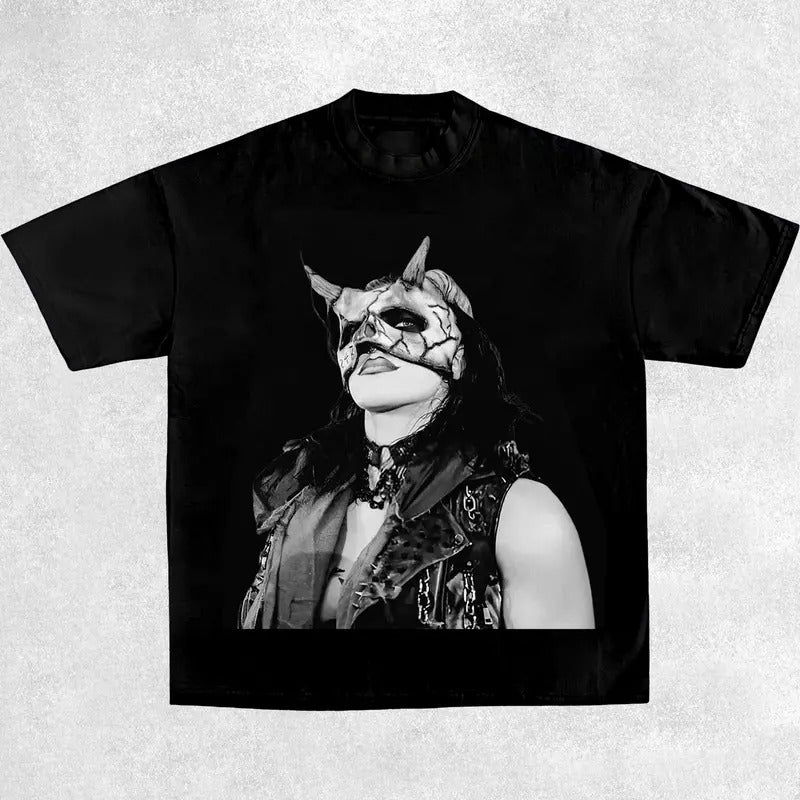 RHEA RIPLEY Limited Tee - Black Shortsleeve Wrestling Tee with Graphic Print - Sporting Crewneck for Casual Wear