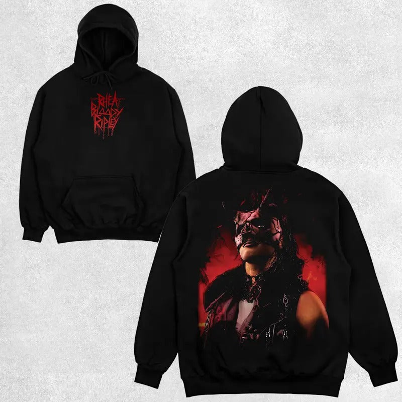 RHEA RIPLEY RED MASK HOODIE, WWE Wrestling Hoodie, WWE Rhea Ripley Icon Hoodie, WWE Fans Clothes, Rhea Ripley Hoodie, Rhea Mami Shirt Gift For Him For Her Y2K Menswear