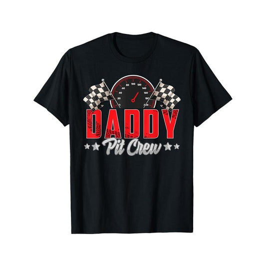 Race Car Birthday Party Racing Family Daddy Pit Crew T-Shirt made in usa