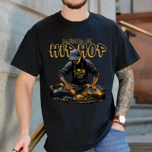 Raised On Hip Hop Shirt, Hip Hop Dj 50th Anniversary Graphic T Shirt, Gift For Fan, Unisex Short Sleeve Tee