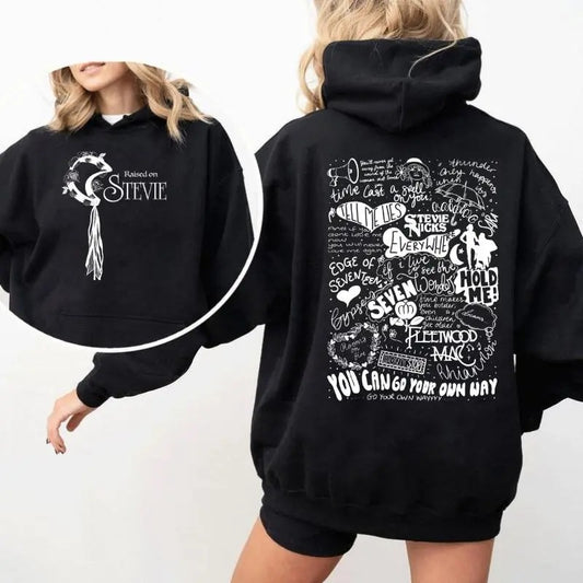 Raised On Stevie Nicks Style Vintage T-shirt, Raised On Stevie Nicks 2 Side Sweatshirt, Music Concert Hoodie, Gift For Women and Man Unisex Shirts Womenswear Cotton