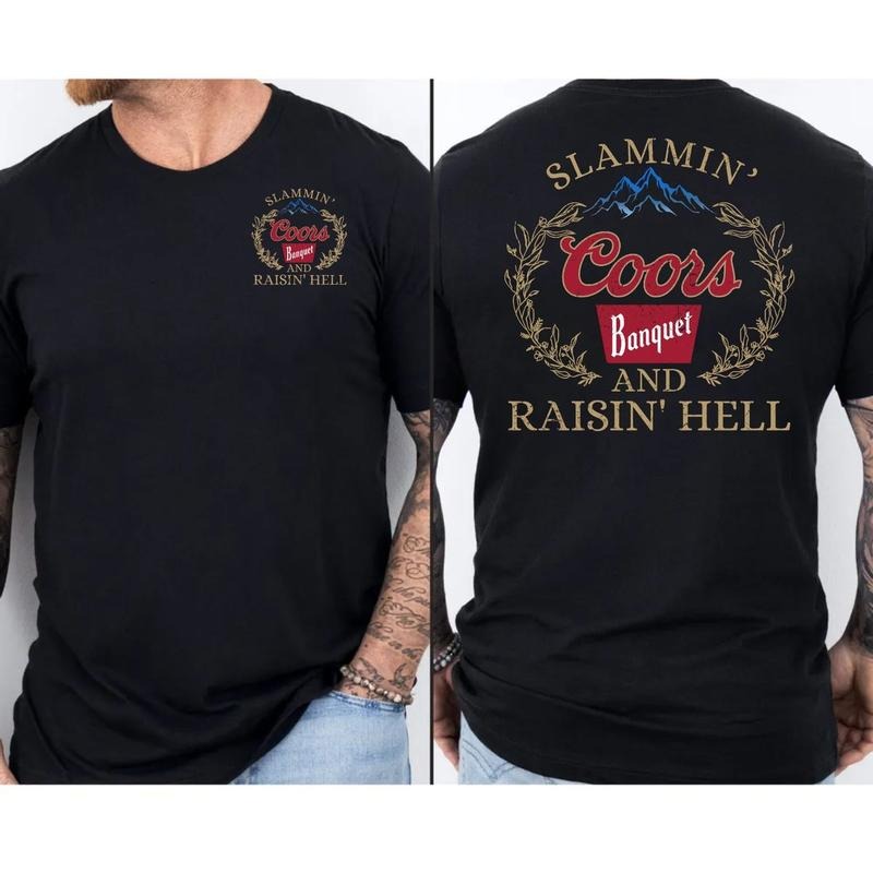 Raisin Hell And Slammin Cooors Two Sides Tshirt Sweatshirt Hoodie, Funny Beer Quote Shirt, Fun Party Vibes Tee, Unisex Sweater Pullover Tee