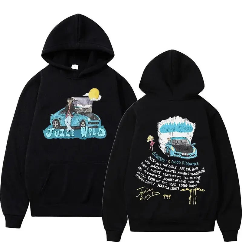 Rapper Juice Wrld Music Album Hoodie, Juice Wrld Hoodie, Men Hip Hop Retro Sweatshirt Unisex Fashion Oversized Hoodie Streetwearstyle{n002}2